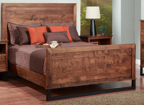 HS - Cumberland Bed w/wood Headboard w/high Footboard