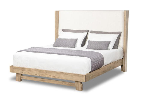 HS - Jasper Queen Platform Bed with Fabric Headboard