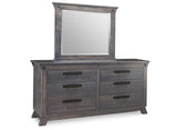 Algoma 6 Drawer Long Dresser with Mirror