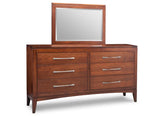 Catalina 6 Drawer Long Dresser and Mirror