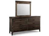 Chattanooga 6 Drawer Long Dresser and Mirror