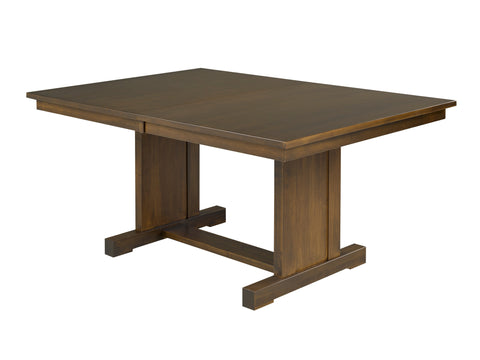 Canadian Made solid wood table with self storing leaves