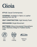 GD - Gioia Leather Sofa Bed
