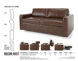 DR 3T3 Leather Transformer Sofa Bed