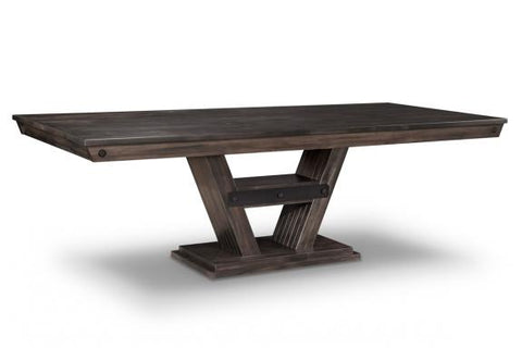 Calgary Tables: Algoma solid wood dining table by Handstone. Canadian Made Quality solid maple, oak & cherry.