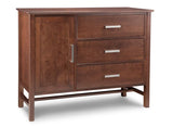 Brooklyn Sideboard 3/Drawer 1/Wood Door on Left & 1/Wood Adjust. - 52-3/8Wx41Hx19-1/4D | Amber's Furniture | Calgary Handstone Furniture Store