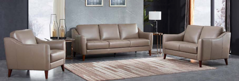 AM - Amber Leather Sofa