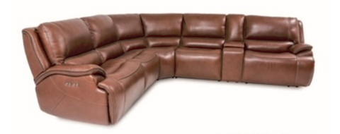 MW - Nebraska / Reclining Leather Sectional