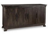 Algoma Sideboard w/4 Wood Doors & 3/Wood Adjust. - 72Wx38Hx18-5/8D | Amber's Furniture | Calgary's Handstone Furniture Gallery