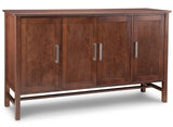 Brooklyn Sideboard w/4 Wood Doors & 3/Wood Adjust. - 68-3/4Wx41Hx19-1/4D | Amber's Furniture | Calgary Handstone Furniture Store